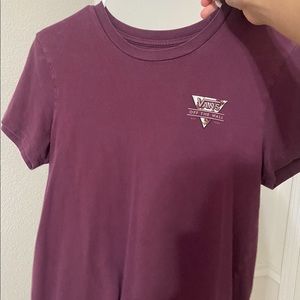 maroon vans shirt. size medium